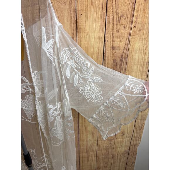 Embroidered Low Rise Flair GAP jeans with White Lace Duster Bundle Size 6 - Picture 8 of 10